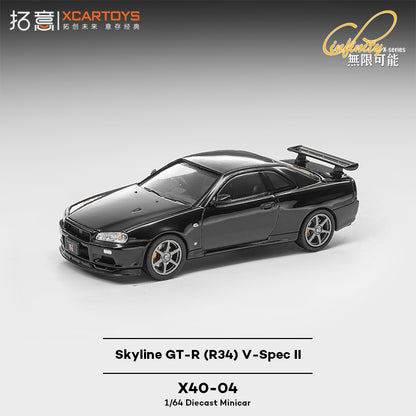 [PRE-ORDER] XCARTOYS Skyline GT-R R34 V-Spec II - Black