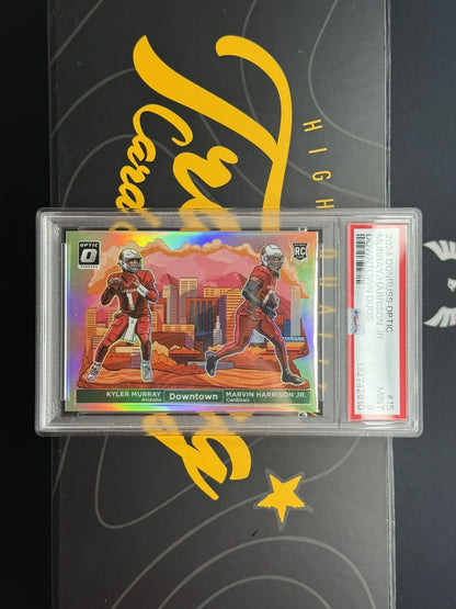 PSA 9 Downtown Duos 2024 Panini Donruss Optic Kyler Murray Marvin Harrison Jr #15