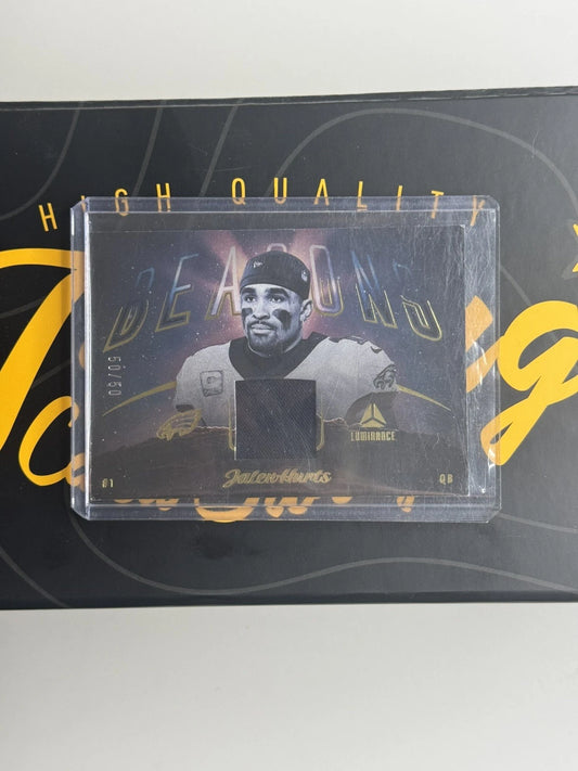 2023 Panini Luminance Jalen Hurts Beacons Gold Patch #B-1 #50/50