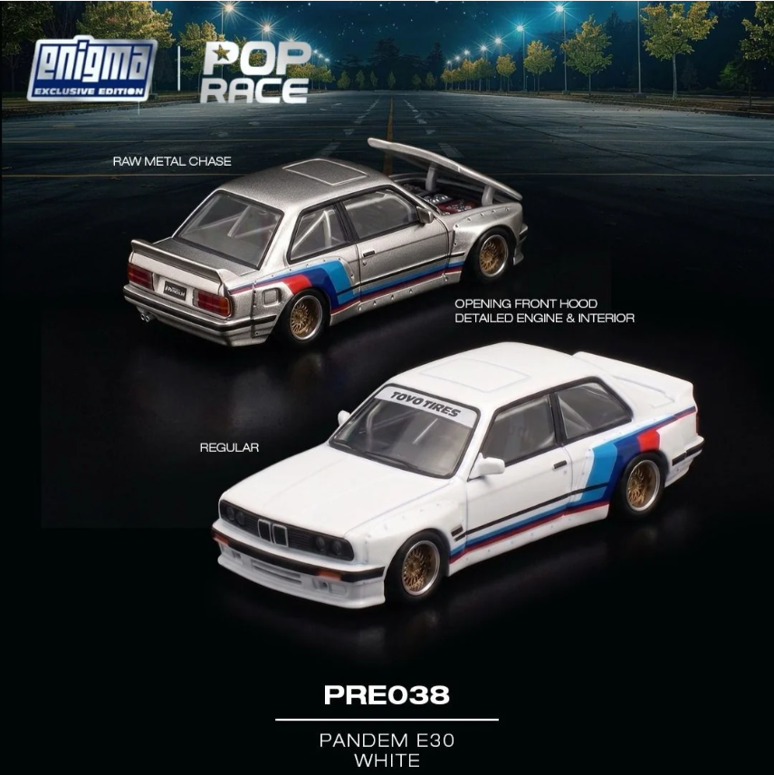 [PRE-ORDER] Pop Race x Enigma Exclusive Pandem E30 - White
