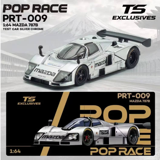 [PRE-ORDER] Pop Race x TS Exclusives Mazda 787B Test Car - Silver Chrome