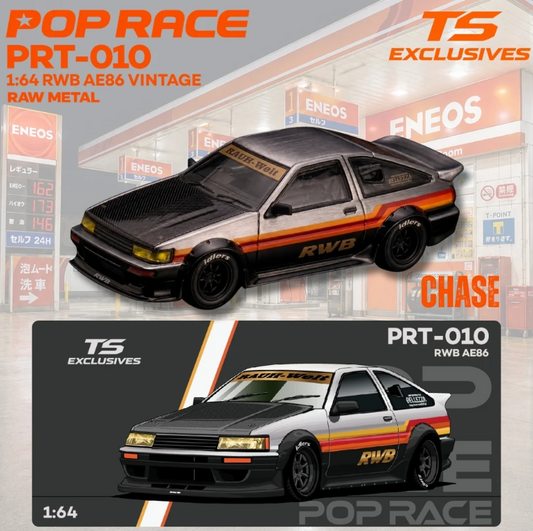 [PRE-ORDER] Pop Race x TS Exclusives RWB AE86 Vintage - Red Chrome
